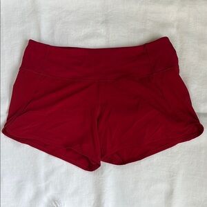 Lululemon Speed Up Mid-Rise Lined Short 4" Scarlet